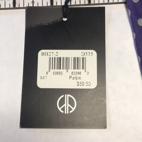 Haight & Ashbury purple with grey polka dots cotton tie NWT - Picture 7 of 7